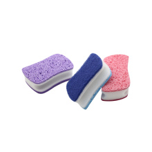 Double-sided scouring pad dish wash cellulose sponge
